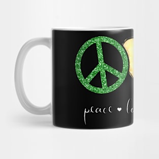 Peace love Mardi Gras with fleur de lis in New Orleans Mug